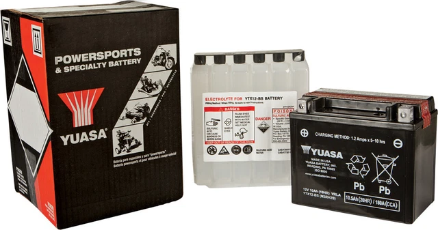 Fresh Pack AGM Maintenance Free Battery YTX12-BS SYM RV250 10