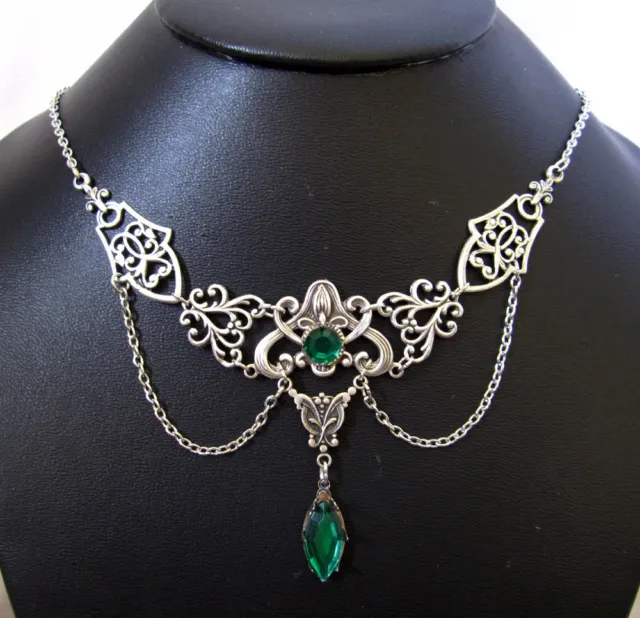 Gothic Victorian Renaissance Medieval Steampunk Choker Necklace Bridal Jewelry