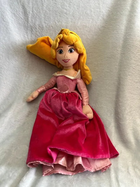 Disney store stamped Aurora Sleeping Beauty soft toy princess doll