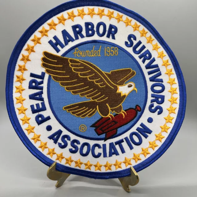 Pearl Harbor Survivor War Association eagle Patch Emblem WWII Collectible 8 3/8”