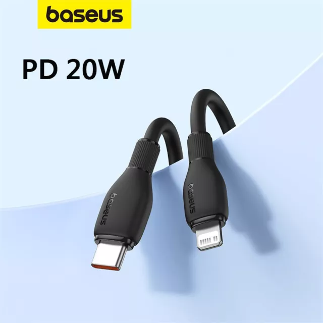 Baseus USB C Kabel 20W Schnell Lighting Ladekabel für iPhone 14 13 12 Pro Max