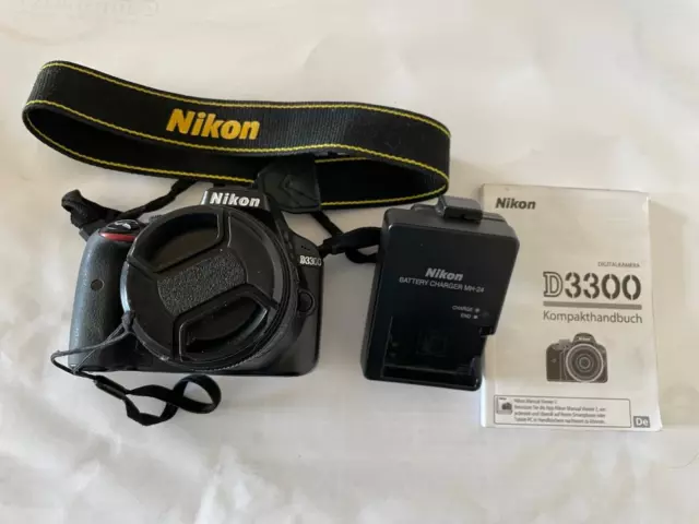 Nikon D3300 Af-p VR Spiegelreflexkamera, 18-55mm - Schwarz - nur ca. 3.500 Fotos