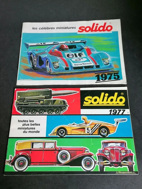 Vintage Solido 2x catalogs leaflets brochure katalogus 1975 / 1977 1:43