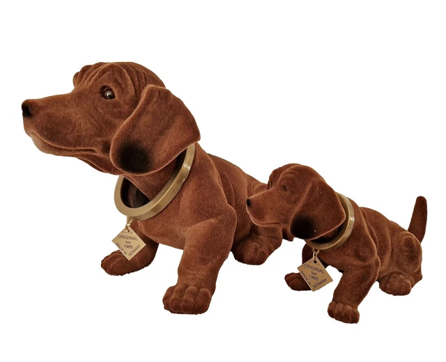 ORIGINAL WACKELDACKEL Hund Dackel Auto Wackelkopf Rakso Made in Germany
