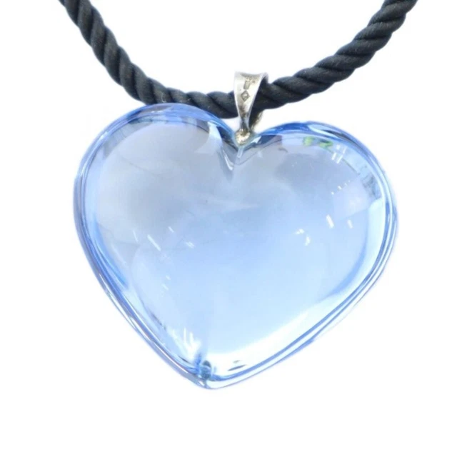 Collier En Cristal Baccarat Cœur Transparent - Longueur ~68.5 Cm, Occasion Bon état, Pas D'accessoires