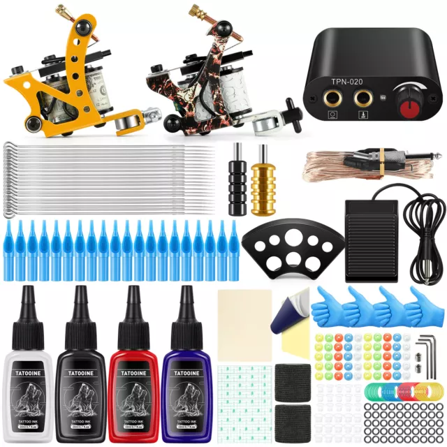 Complete Tattoo kit Tattoo Machine Inks Needles for Starter and Tatoo Artist