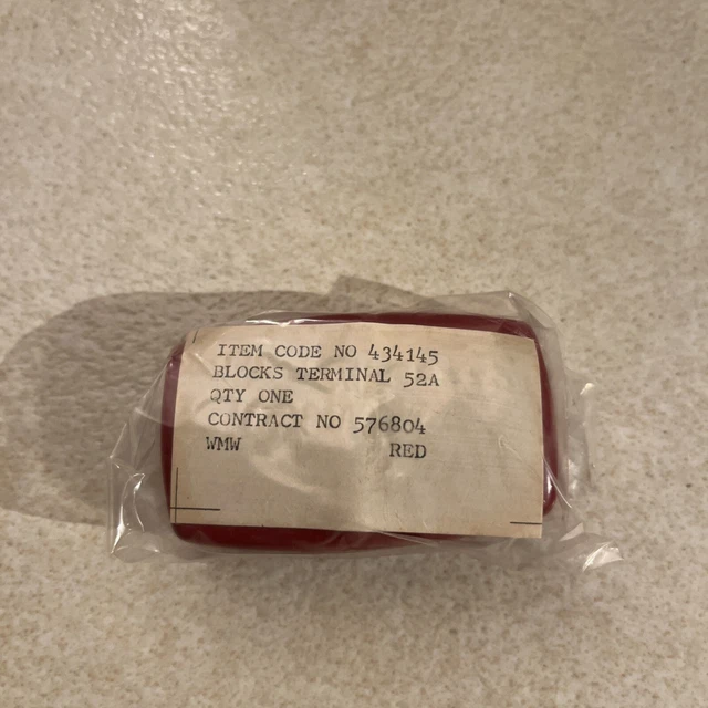 VINTAGE GPO TELEPHONE Block Terminal 52a / Junction Box Red New Old