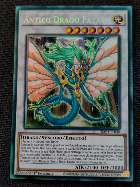 ANTICO DRAGO FATATO Rara Collectors Italiano RA01-IT030 YUGIOH 5ds Ancient Fairy