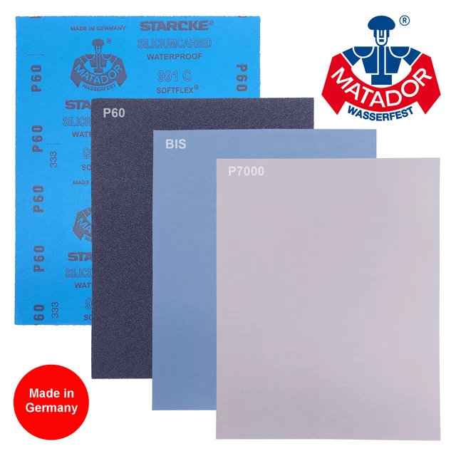 SCHLEIFPAPIER 50x STARCKE Wasserfest Nassschleifpapier