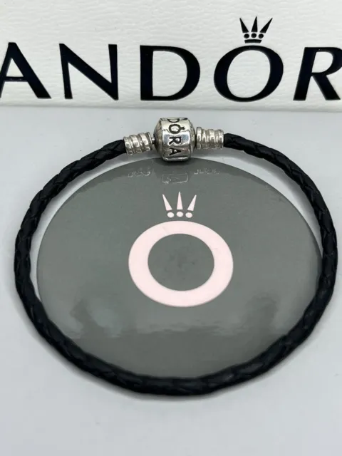 Authentic Bolenvi 925 Sterling Silver & Black Leather Adjustable Bracelet  Fits Pandora Beads Charms for Men Women Unisex - Etsy