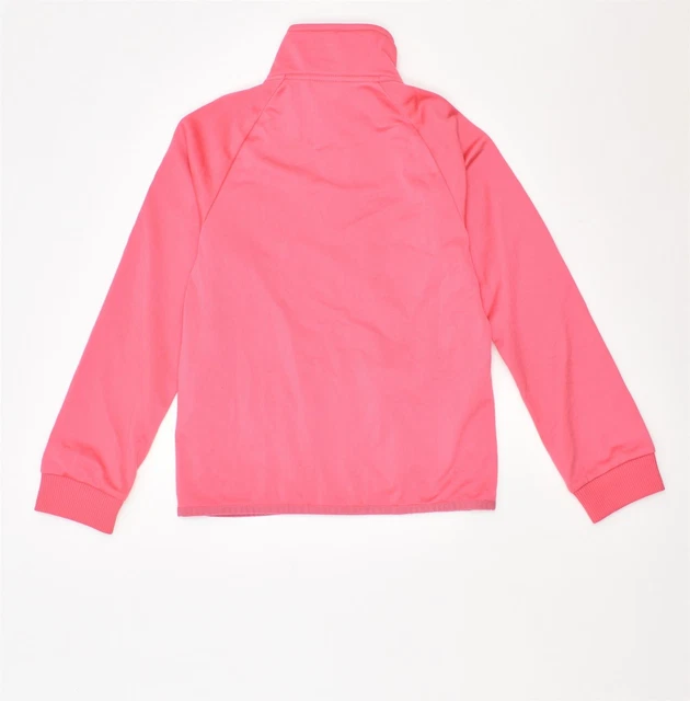 ADIDAS Girls Tracksuit Top Jacket 7-8 Years Pink Polyester RT07 2