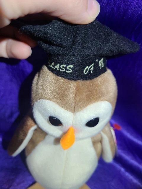 TY Beanie Babies Wise The Owl, Class of 98', Year 1997