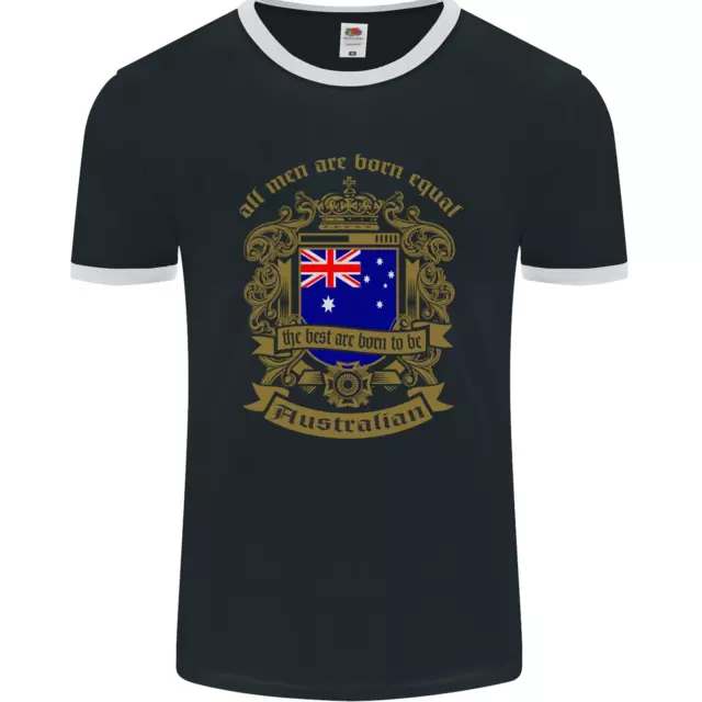 T-shirt ringer da uomo Are Born Equal Australian Australia fotol