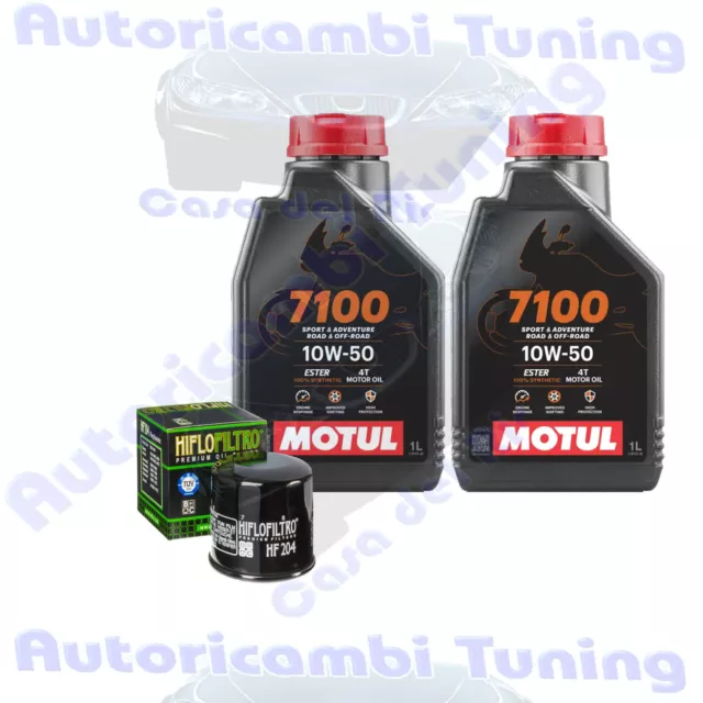 Kit Tagliando Olio Motul 7100 10W50 Per Yamaha MT-03 MTN320-A B082 2016>2017