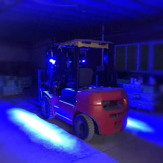 Forklift Safety Light LED Blue Zone Warehouse Pedestrian Warning 12-80V Vehicles