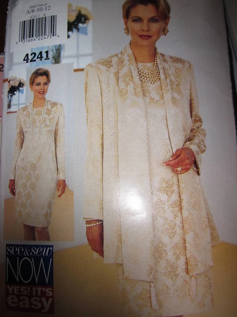 Vintage Butterick SEWING Pattern 4241 Misses Fancy Dress UNCUT 8-24 OOP NEW FF