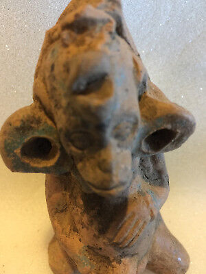 Authentic Pre Columbian Monkey Erotic Whistle Mayan Classic Period  4" X  2" 3