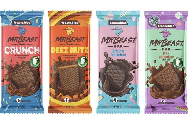 Mr Beast Feastables Chocolate Bar Deez Nutz (60g) – Scagnelli's