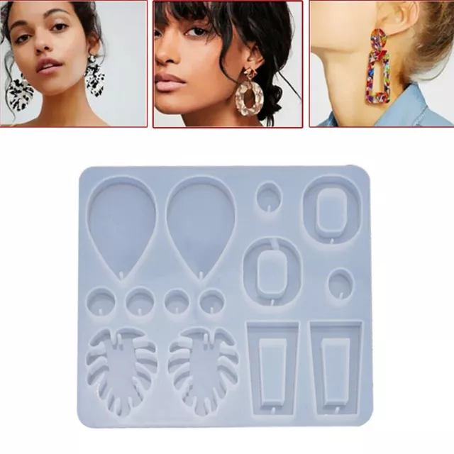 Silicone Earring Pendant Jewelry Mold Resin Casting Mould DIY Epoxy Tool