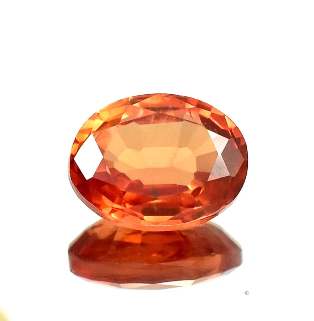 Saphir Padparadscha De Ceylan - 10 Carats, Rond, Oeil Propre, Certifié GIR