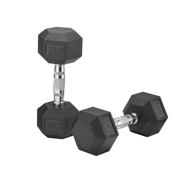 Hex Dumbbells Rubber Encased Cast Iron Home Weights Gym Fitness Sports