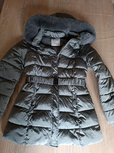 GIUBBOTTO NERO GIACCA interno peluche OVS bambina bimba 6 anni
