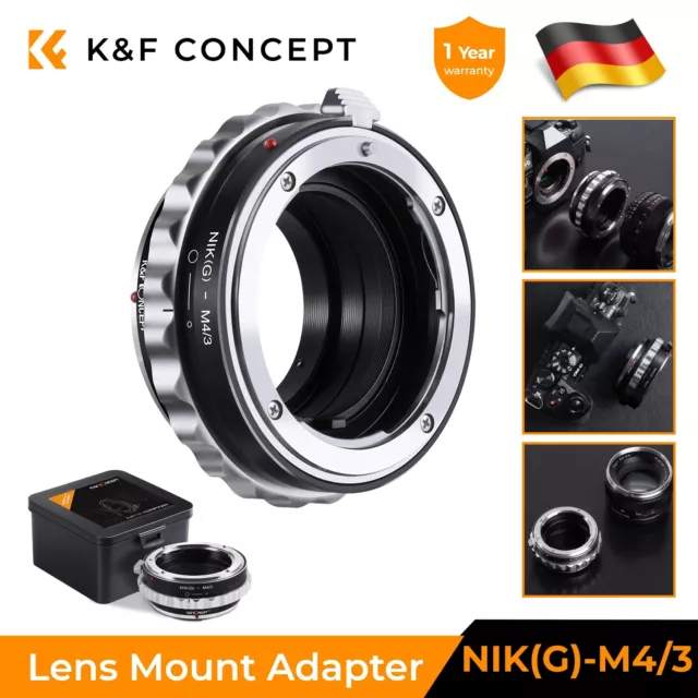 K&F AI(G)-M4/3 adapter für Nikon G/F/AI/AIS/D Objektiv auf M43 MFT Mount Kamera