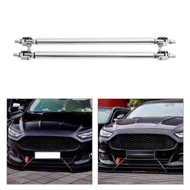 2x Universal Adjustable Front Bumper Lip Splitter Strut Rod Tie Support Bar