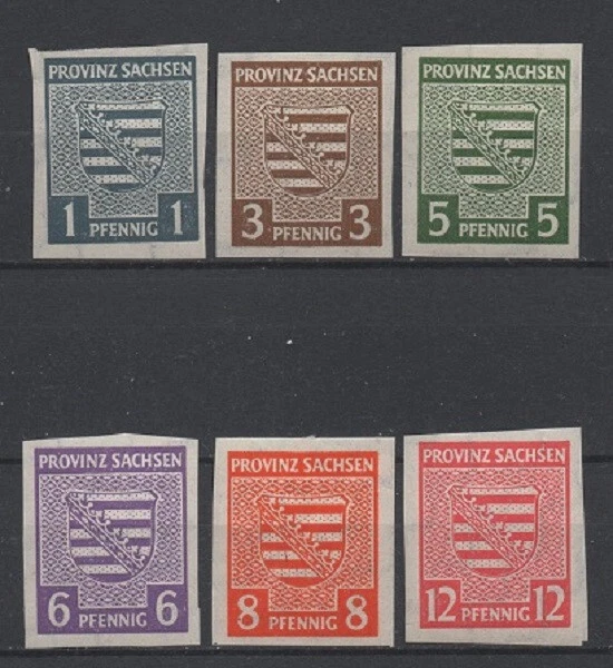 SBZ  Provinz Sachsen 66X - 71X Provinzwappen postfrisch
