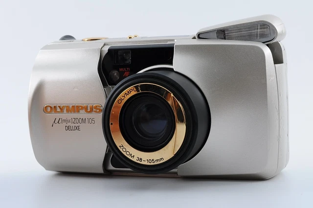 NEAR MINT] OLYMPUS μ mju Zoom 105 Deluxe 38-105mm Film Camera From