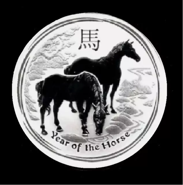 2014 Australian Lunar Year of the Horse  1oz .999 Silver Bullion Coin Perth Mint