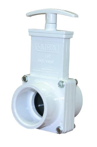 6101 PVC Gate Valve, White, 1-1/2 Slip