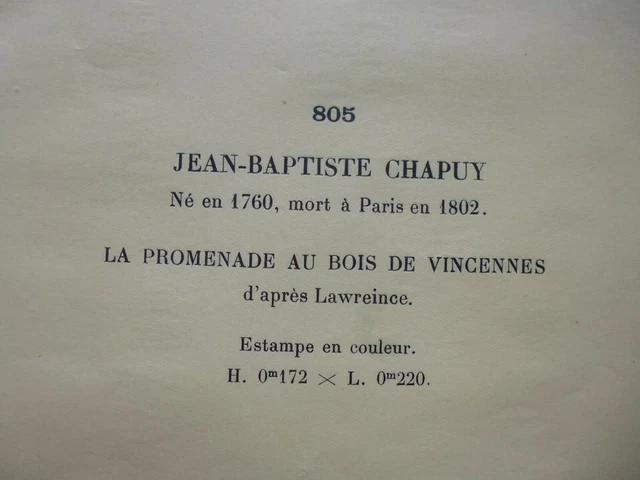 Engraving N/B 19°: the promenade au Bois de Vincennes by Jean-Baptiste Chapuy 2