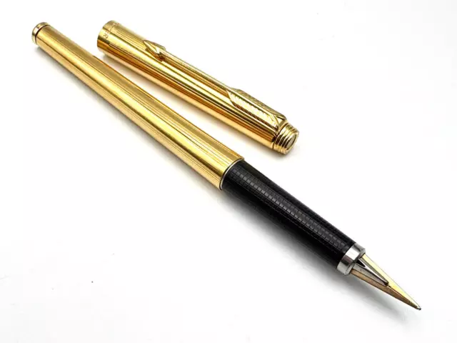 VINTAGE NOS? 1980s PARKER 180 IMPERIAL GOLD INSIGNIA FOUNTAIN PEN 14K XF/M