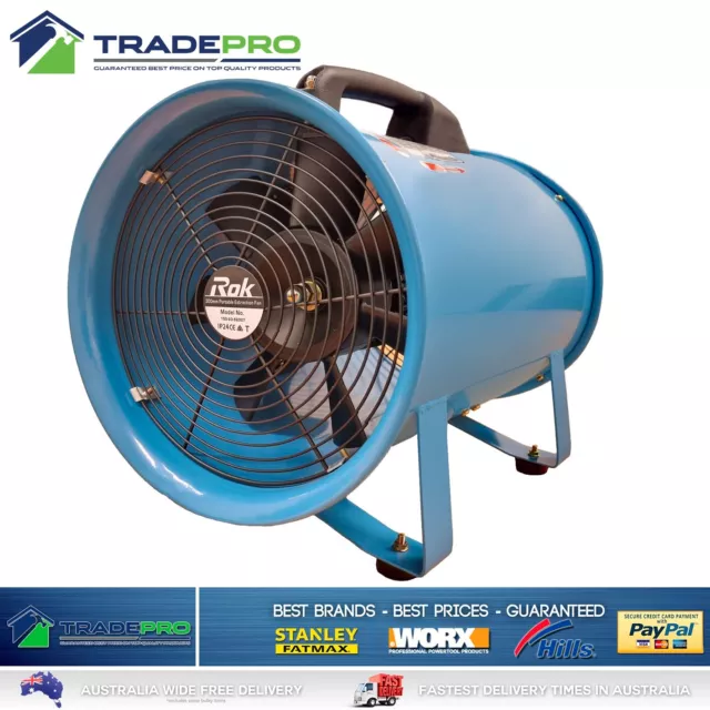 Blower Fan Cooler Large Commercial Workshop Shed ROK® 300mm 520W Extraction