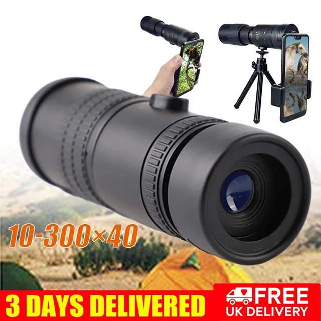10-300X40mm Super Telephoto Lens Zoom Monocular Telescope Night Waterproof