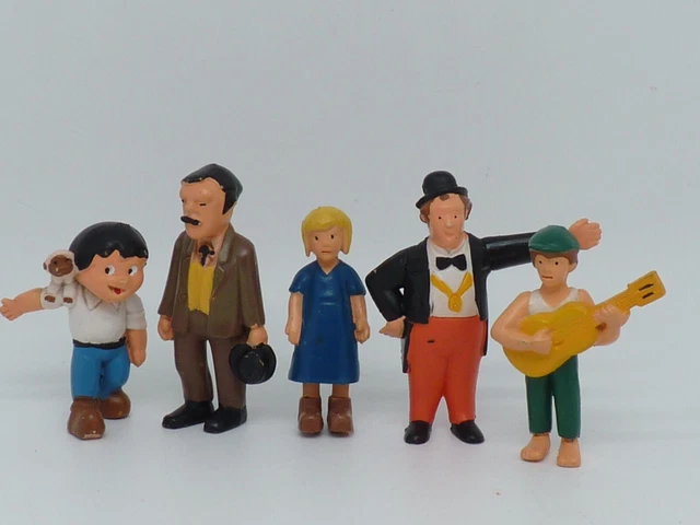 Lot De 4 Porte-clés Figurines Isidor – Les Entrechats – Bandai 1983 (Rares)