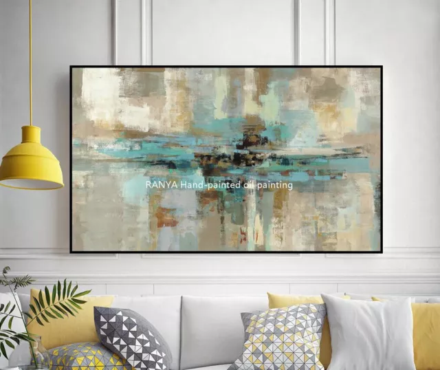 Hh055 Modern Pure Hand-Painted Concise Abstract Decor Art Painting On Canvas