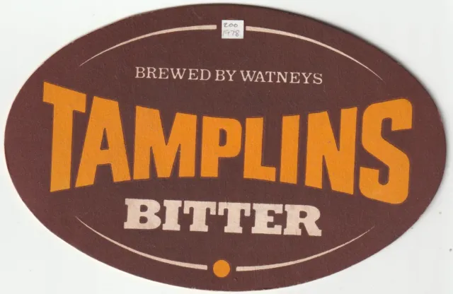 BEER MAT - WATNEYS BREWERY - TAMPLINS BITTER - (Cat 200) - (1978)