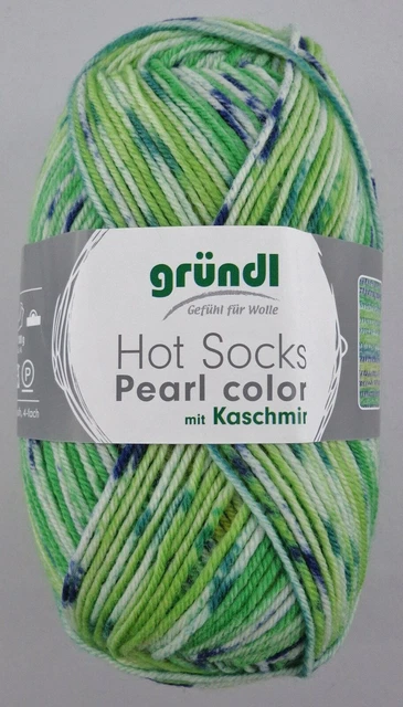 Gründl Hot Socks Pearl color mit Kaschmir 50 g Sockenwolle Strumpfwolle