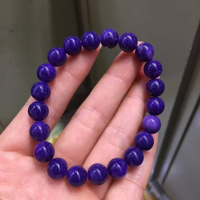 9mm Top Quality Natural Purple Charoite Crystal Round Beads Bracelet AAAA