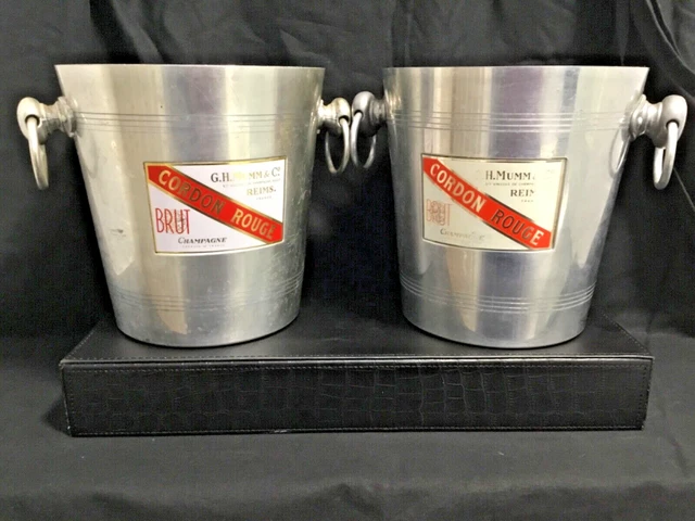 Vintage French Mumm Champagne Ice Bucket Pair Not Moet Piper