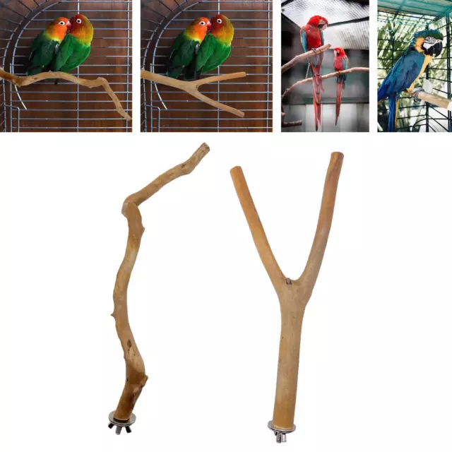 Vogelsitzstangen aus Holz, Papageienständer, Ast, einfach zu montierendes