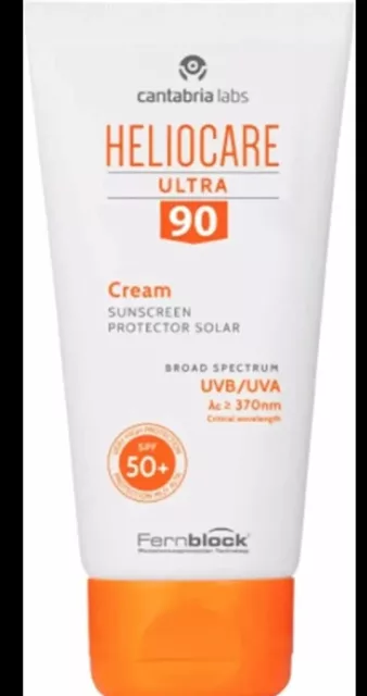 Crema Heliocare Ultra 90 SPF50+/crema solar para rostro/diaria UVA y UVB seca al sol