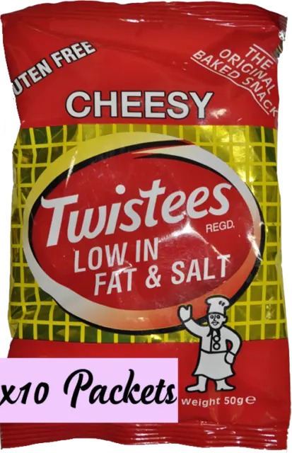 10 snack al riso maltese Twistees Cheesy Lite a basso contenuto di grassi e sale SENZA GLUTINE