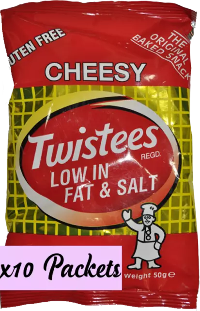 10x Malta Maltese Twistees Cheesy Lite Low Fat & Salt GLUTEN FREE Rice Snack