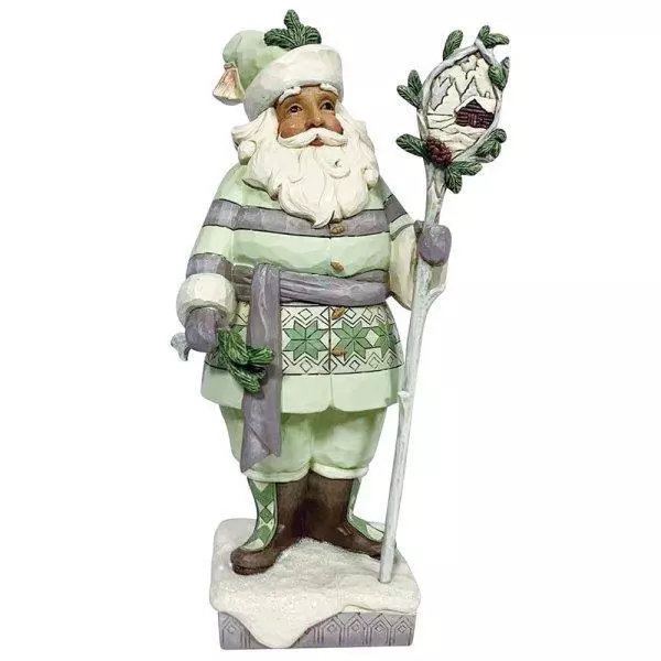 Heartwood Creek White Woodland  Woodsy Santa Figurine 6011614