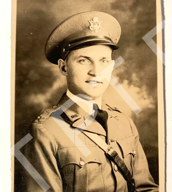 Vtg Found Photo Young Man In Uniform With GORGEOUS EYES Gay Int 1940s