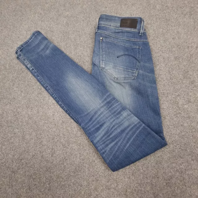 G Star RAW Jeans womens 28 blue denim Lynn skinny mid rise modern casual Size 28