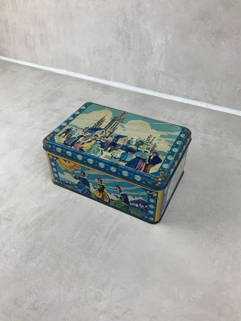 Boîte En Métal Vintage – Motifs Marins – Déco Ou Rangement